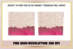 Glitter Pink 20 oz Skinny Tumbler Wrap Sublimations Product Image 2