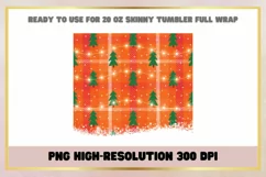 Light Christmas 20 oz Skinny Tumbler Wrap Sublimation Product Image 2