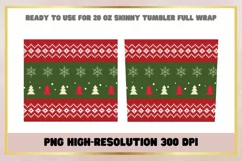Christmas Trees 20 oz Skinny Tumbler Wrap Sublimation Product Image 2