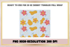 Flowers Boho 20 oz Skinny Tumbler Sublimation Wrap Product Image 2
