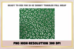 Christmas leopard glitter 20 oz Skinny Tumbler Sublimation Product Image 2