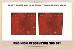Christmas Leopard 20 oz Skinny Tumbler Sublimation Wrap Product Image 2