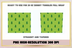 Christmas Trees 20 Oz Skinny Tumbler sublimation Wrap Product Image 2