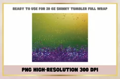20 oz Skinny Glitter Tumbler Sublimation Wrap Product Image 2