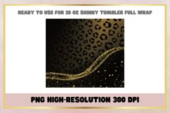 Black leopard 20 oz Skinny Tumbler Sublimation Wrap Product Image 2