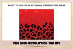 Leopard Christmas glitter 20 oz Skinny Tumbler Sublimation Product Image 2