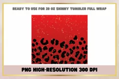 Leopard Christmas glitter 20 oz Skinny Tumbler Sublimation Product Image 2