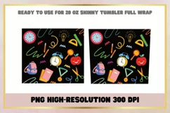 Back to School Teacher 20 oz Skinny Tumbler Wrap Product Image 2