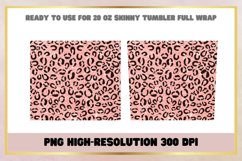 Pink Leopard 20 oz Skinny Tumbler Wrap Sublimation Product Image 2
