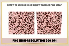 Pink Leopard 20 oz Skinny Tumbler Wrap Sublimation Product Image 2
