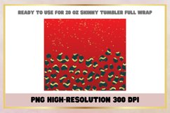 Christmas leopard glitter 20 oz Skinny Tumbler Sublimation Product Image 2