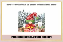 Christmas 20 Oz Skinny Tumbler Sublimation Product Image 2