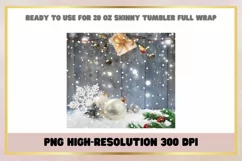 Christmas rustic snow 20 Oz Skinny Tumbler Sublimation Product Image 2