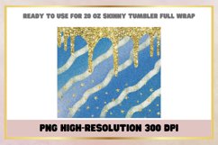 Glitter Blue 20 oz Skinny Tumbler Wrap Sublimation Product Image 2