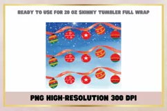 Christmas Balls 20 Oz Skinny Tumbler Sublimation Product Image 2