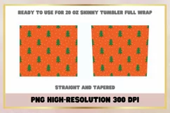 Christmas Trees 20 Oz Skinny Tumbler sublimation Wrap Product Image 2