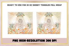 Flowers Watercolor 20 oz Skinny Tumbler Wrap Product Image 2