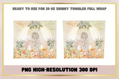 Flowers Watercolor 20 oz Skinny Tumbler Wrap Product Image 2