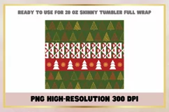 Christmas Trees 20 oz Skinny Tumbler Sublimation Wrap Product Image 2