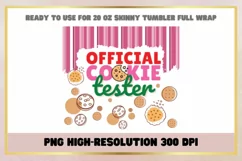 Christmas cookie tester 20Oz Skinny Tumbler Sublimation Product Image 2
