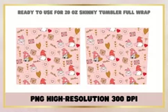 Valentine Genome 20 oz Skinny Tumbler Sublimation Wrap Product Image 2