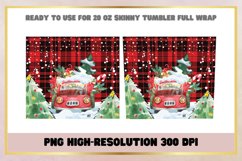 Christmas Plaid 20 oz Skinny Tumbler Wrap Sublimation Product Image 2