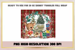 20 Oz Skinny Tumbler Christmas Sublimation Product Image 2
