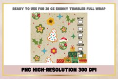 Groovy Christmas 20 oz Skinny Tumbler Wrap Sublimation Product Image 2