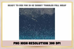 Christmas Blue Glitter 20Oz Skinny Tumbler Sublimation Product Image 2