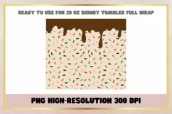 Sprinkles Rainbow Dripping 20 oz Skinny Tumbler Sublimation Product Image 2