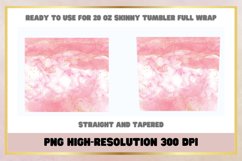 Watercolor Pink Marble Glitter 20oz Skinny Tumbler Wrap Product Image 2
