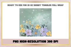 Flowers watercolor 20 oz Skinny Tumbler Sublimation Wrap Product Image 2