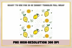 Lemon Summer 20 oz Skinny Tumbler Sublimation Product Image 2
