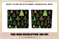 Christmas Trees 20 oz Skinny Tumbler Wrap Sublimations Product Image 2
