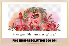 16 oz Libbey Glass Can Flowers Watercolor Christmas Product Image 2