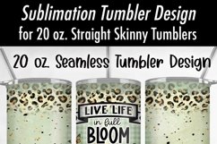 Live Life In Full Bloom Gnome 20oz Seamless Tumbler Wrap Product Image 4