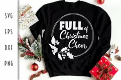 Christmas Wreath SVG - Full of Christmas Cheer Cut File Product Image 1