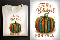 All Booked for Fall PNG | Fully Booked Autumn Pumpkin Design Product Image 1