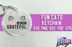Fun Cats Keychain SVG Design | Happy Quotes | SVG File Product Image 1