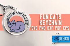 Fun Cats SVG Keychain | Fun Cats Quotes Design | SVG File Product Image 1
