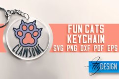 Fun Cats SVG Keychain | Fun Cats Quotes Design | SVG File Product Image 1