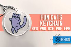 Fun Cats SVG Keychain | Fun Cats Quotes Design | SVG File Product Image 1