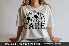 Fun fact i don't care SVG - Sarcastic Keychain Design Product Image 1