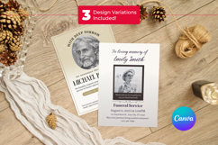 Editable Funeral Invitation Canva Template Product Image 5