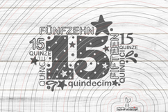 Fifteen Cutting File SVG DXF Product Image 1