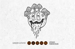Fungal fantasia psychedelic emoji vibe silhouette Product Image 1