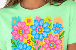 Summer Vibes PNG, Fun in the Sun Floral Sublimation Design Product Image 2