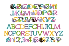 Funky Aquarium Color Font Product Image 3