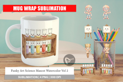 Funky Art Science Mascot Mug Wrap Product Image 1