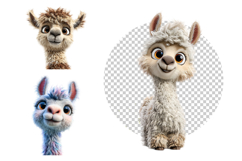 Funky Baby Llama Clipart Bundle 40 PNG Product Image 5